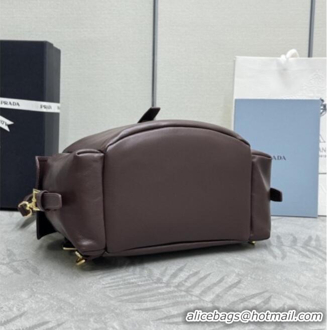 Best Product Prada Explore medium nappa leather backpack bag 1BZ080 Burgundy 2026