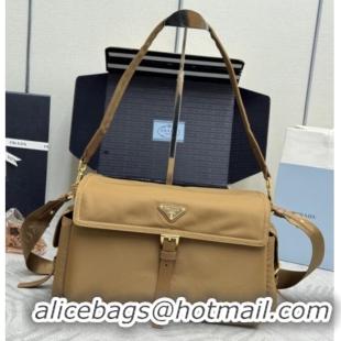 Promotional Prada Explore large Re-Nylon shoulder bag with flap 1BD391 Cork 2026