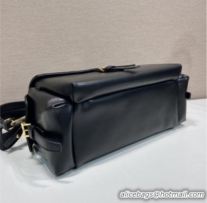 Modern Classic Prada Explore large nappa leather shoulder bag with flap 1BD391 Black 2026