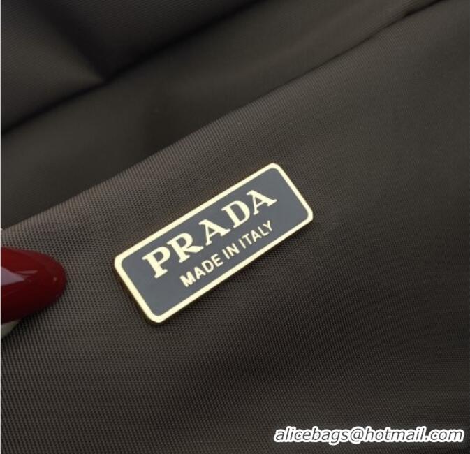 New Cheap Prada Explore large Re-Nylon shoulder bag with flap 1BD391 Sienna Brown 2026