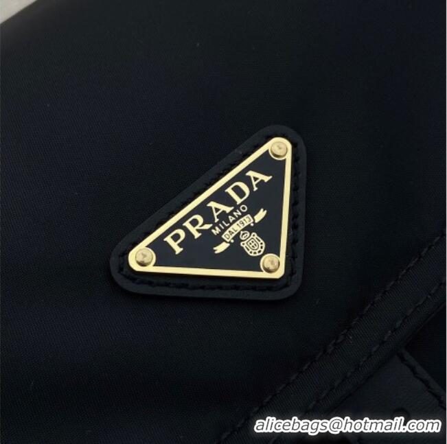 Good Product Prada Explore large Re-Nylon shoulder bag with flap 1BD391 Black 2025