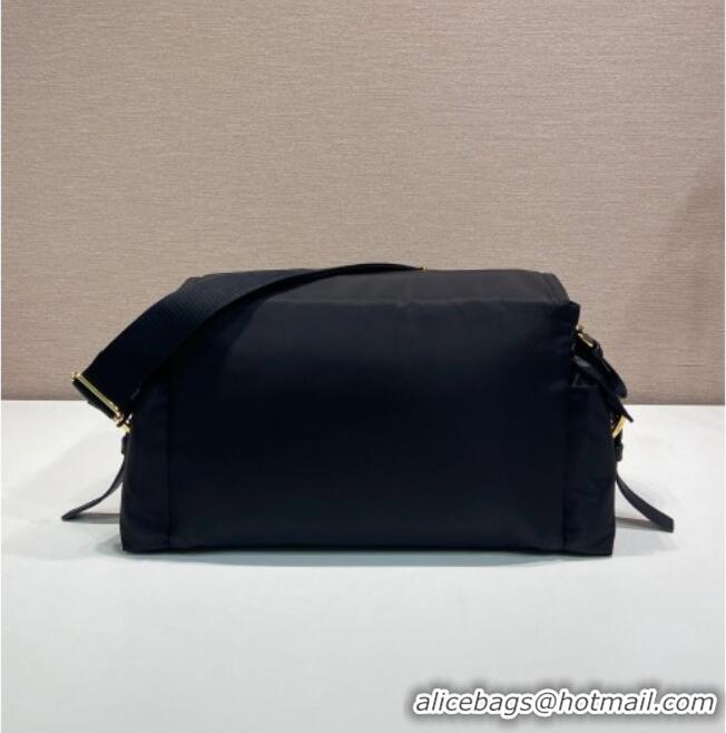 Good Product Prada Explore large Re-Nylon shoulder bag with flap 1BD391 Black 2025