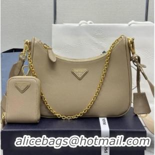 Best Quality Prada Re-Edition 2005 Saffiano leather bag 1BH204 Apricot 2026