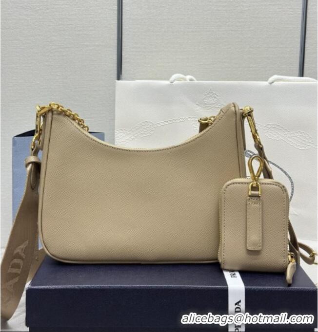 Best Quality Prada Re-Edition 2005 Saffiano leather bag 1BH204 Apricot 2026