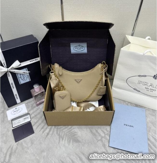 Best Quality Prada Re-Edition 2005 Saffiano leather bag 1BH204 Apricot 2026