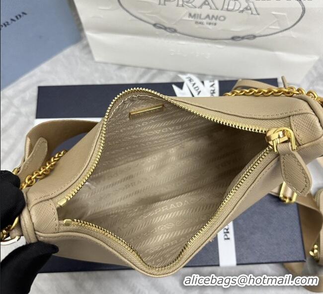 Best Quality Prada Re-Edition 2005 Saffiano leather bag 1BH204 Apricot 2026