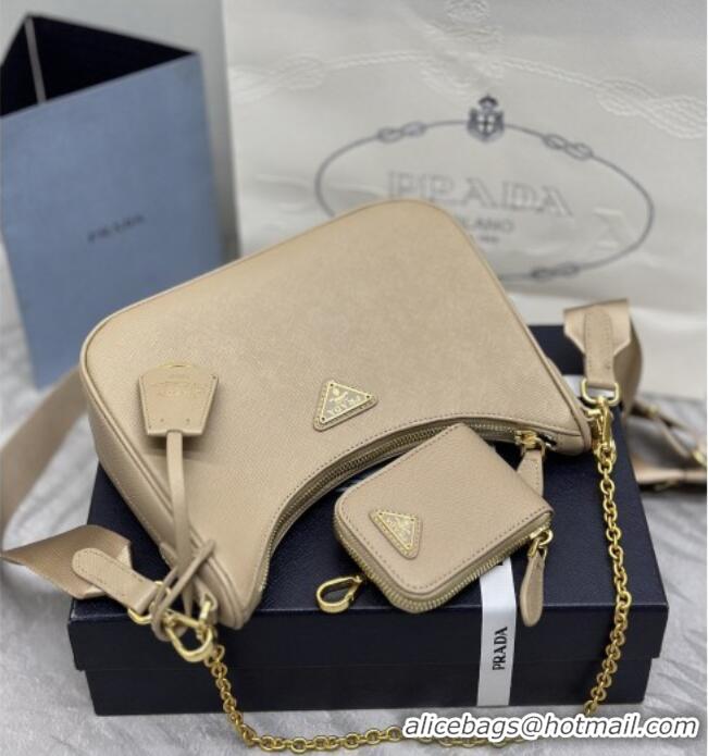 Best Quality Prada Re-Edition 2005 Saffiano leather bag 1BH204 Apricot 2026