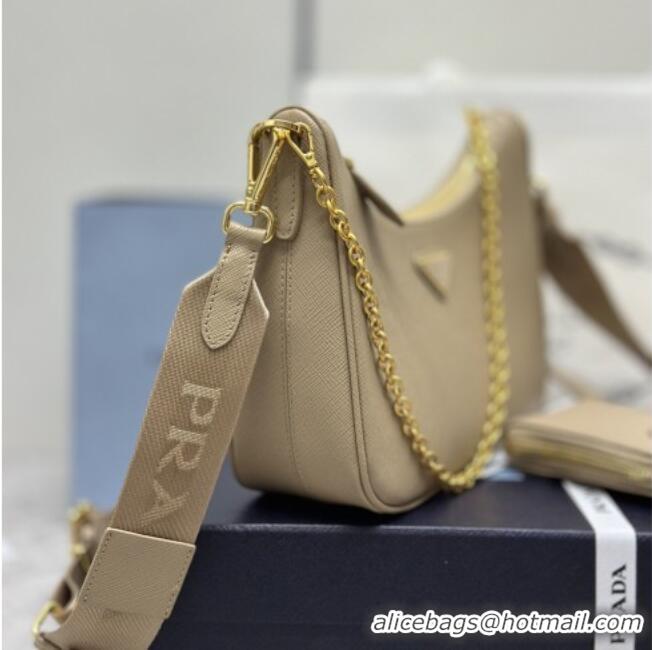 Best Quality Prada Re-Edition 2005 Saffiano leather bag 1BH204 Apricot 2026