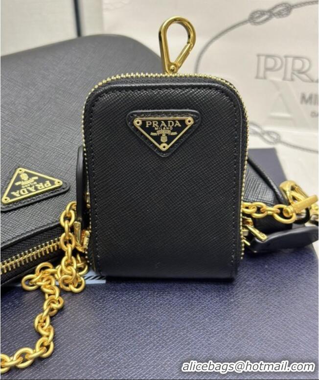 Best Quality Prada Re-Edition 2005 Saffiano leather bag 1BH204 Black/Gold 2026