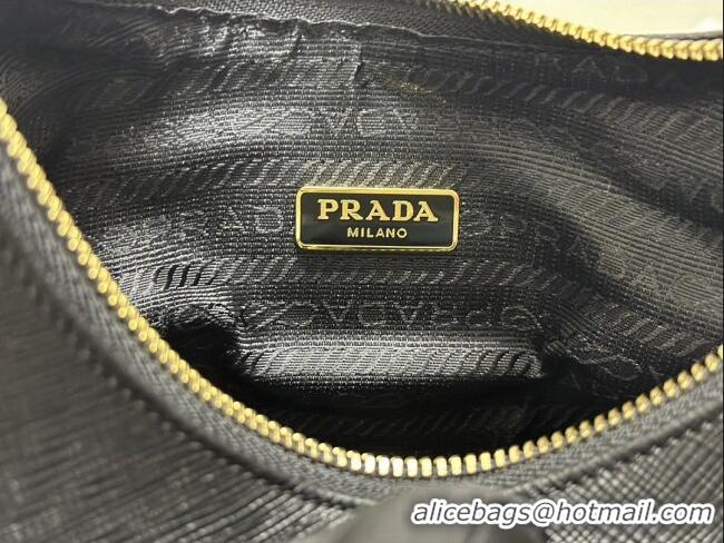 Best Quality Prada Re-Edition 2005 Saffiano leather bag 1BH204 Black/Gold 2026