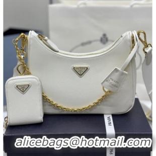 Traditional Specials Prada Re-Edition 2005 Saffiano leather bag 1BH204 White 2026