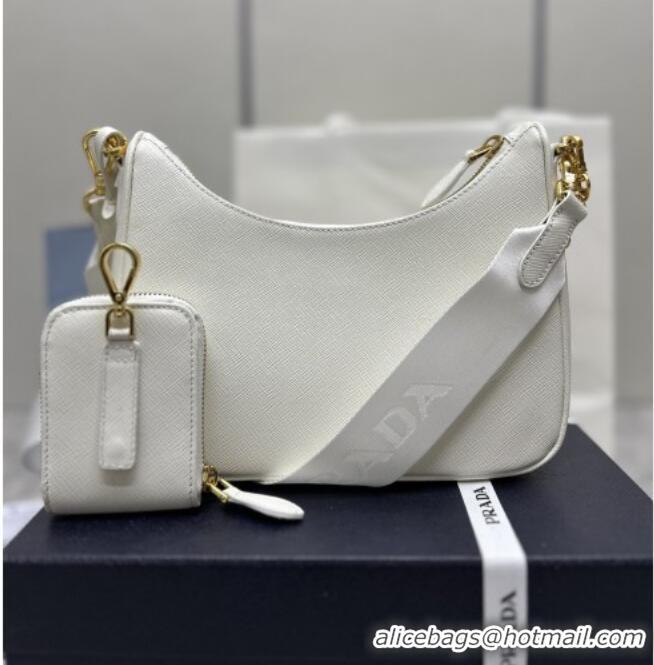 Traditional Specials Prada Re-Edition 2005 Saffiano leather bag 1BH204 White 2026