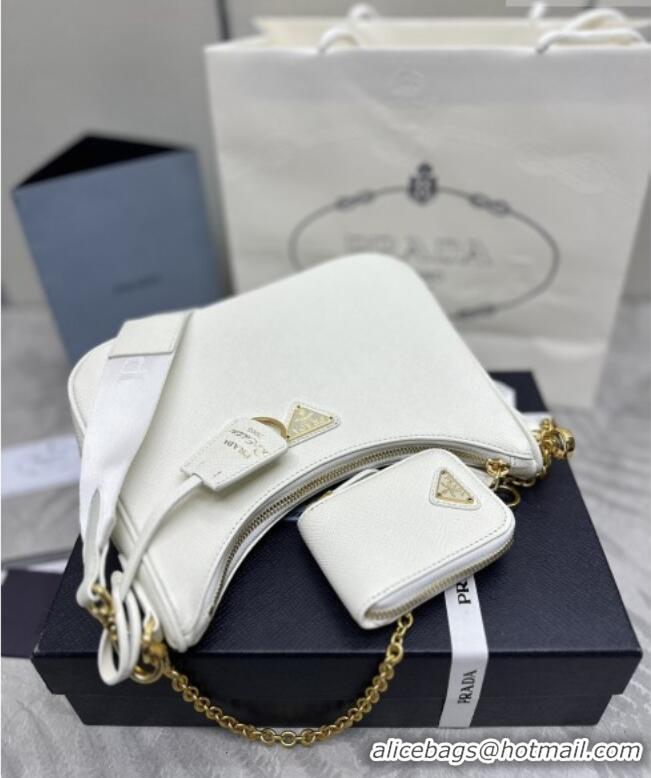 Traditional Specials Prada Re-Edition 2005 Saffiano leather bag 1BH204 White 2026