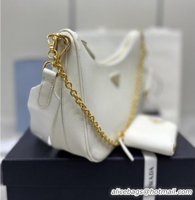 Traditional Specials Prada Re-Edition 2005 Saffiano leather bag 1BH204 White 2026