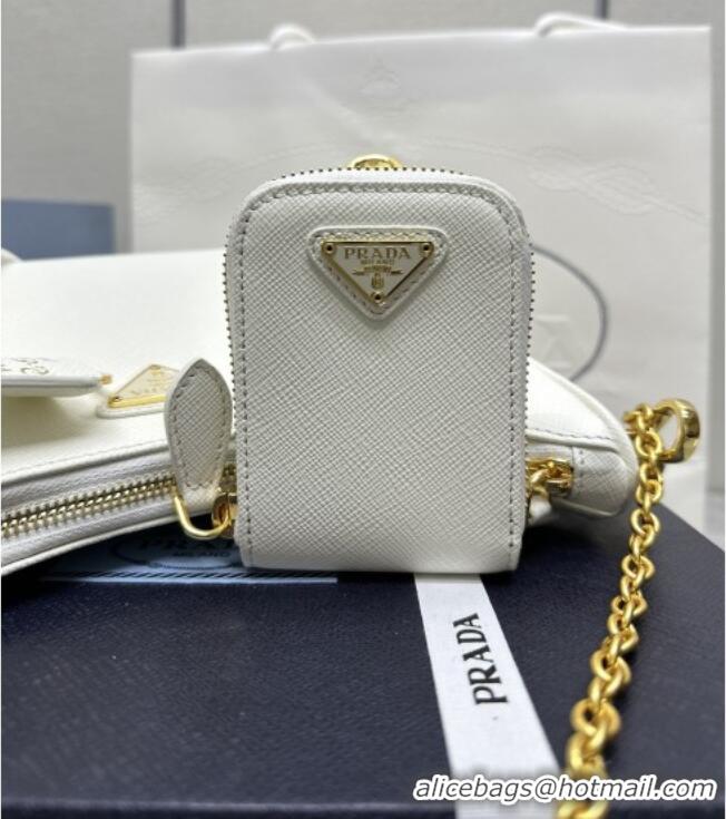 Traditional Specials Prada Re-Edition 2005 Saffiano leather bag 1BH204 White 2026