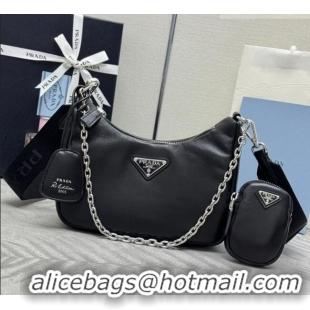 Good Taste Prada Re-Edition 2005 Nappa leather bag 1BH204 Black 2026