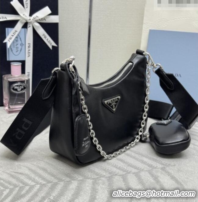 Good Taste Prada Re-Edition 2005 Nappa leather bag 1BH204 Black 2026