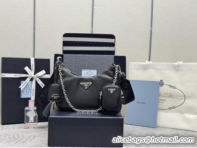 Good Taste Prada Re-Edition 2005 Nappa leather bag 1BH204 Black 2026