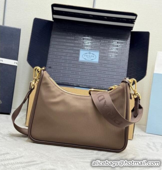 Buy Discount Prada Re-Edition 2005 Re-Nylon Bag 1BH204 Burnt Brown 2026