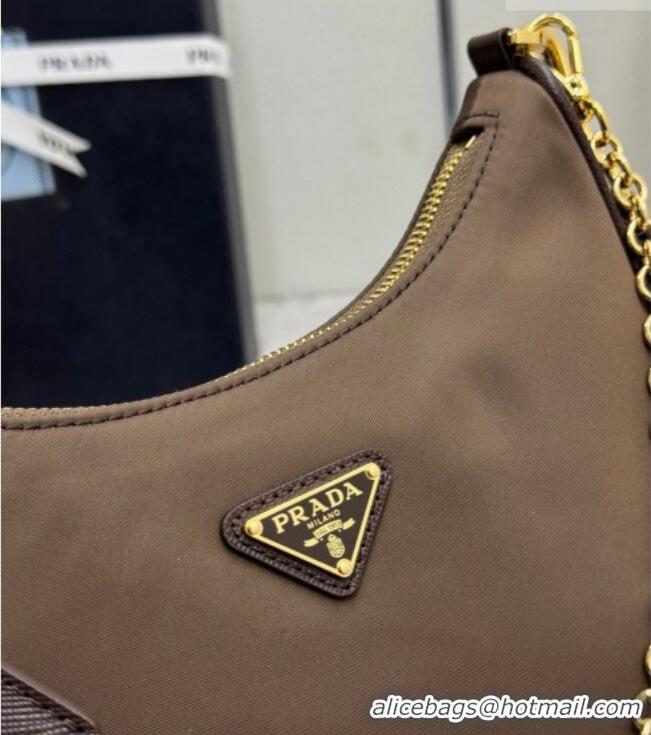 Buy Discount Prada Re-Edition 2005 Re-Nylon Bag 1BH204 Burnt Brown 2026