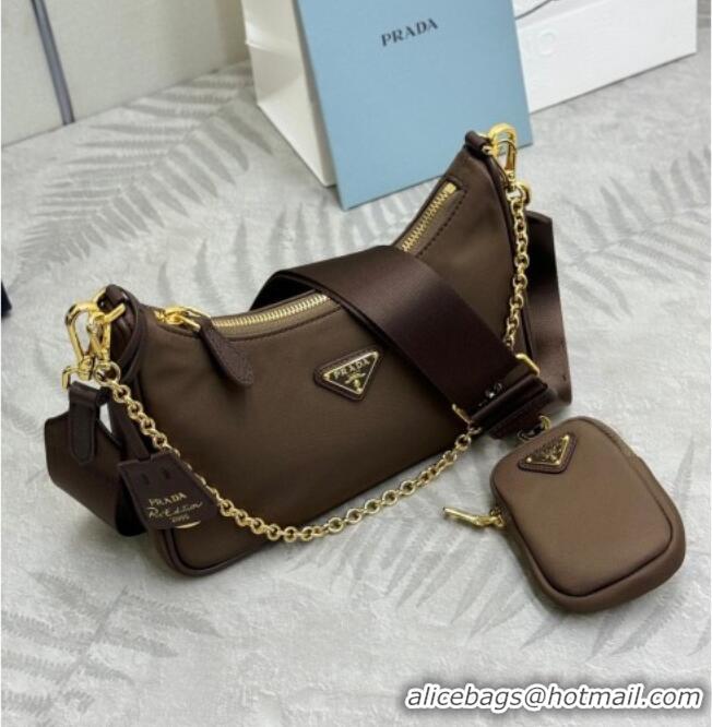 Buy Discount Prada Re-Edition 2005 Re-Nylon Bag 1BH204 Burnt Brown 2026