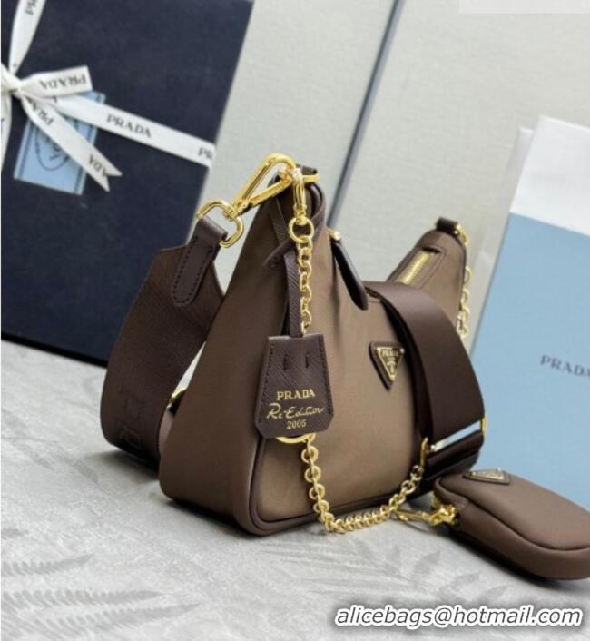 Buy Discount Prada Re-Edition 2005 Re-Nylon Bag 1BH204 Burnt Brown 2026