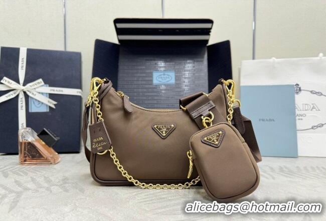 Buy Discount Prada Re-Edition 2005 Re-Nylon Bag 1BH204 Burnt Brown 2026