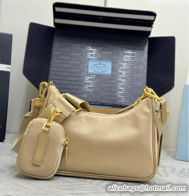 Luxury Cheap Prada Re-Edition 2005 Re-Nylon Bag 1BH204 Apricot 2026