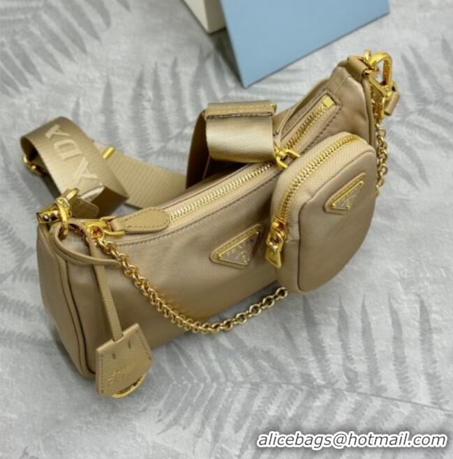 Luxury Cheap Prada Re-Edition 2005 Re-Nylon Bag 1BH204 Apricot 2026