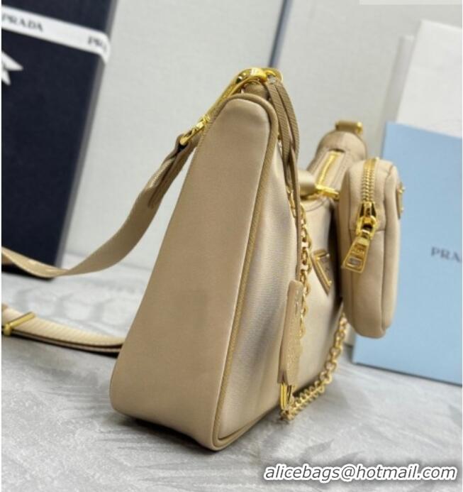 Luxury Cheap Prada Re-Edition 2005 Re-Nylon Bag 1BH204 Apricot 2026