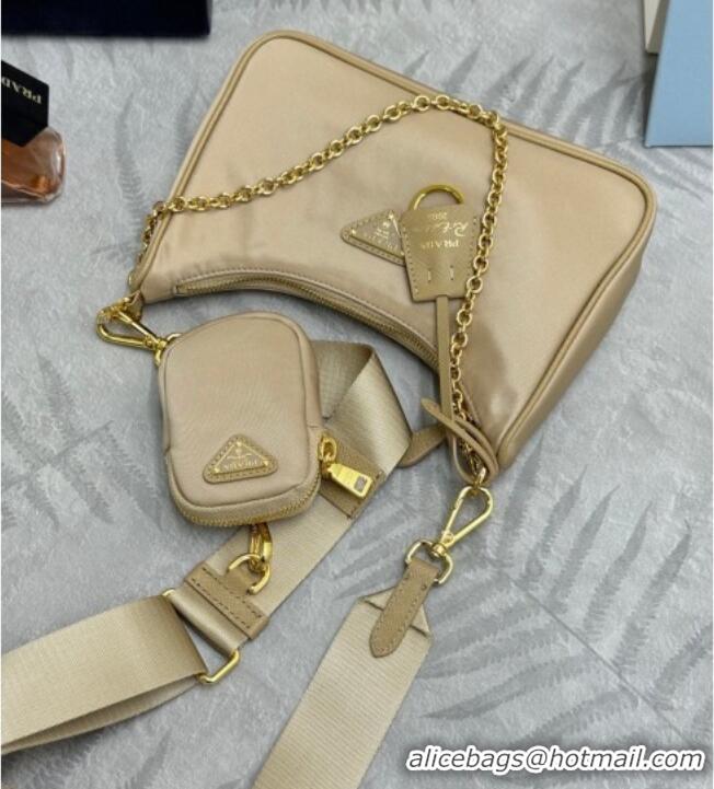 Luxury Cheap Prada Re-Edition 2005 Re-Nylon Bag 1BH204 Apricot 2026