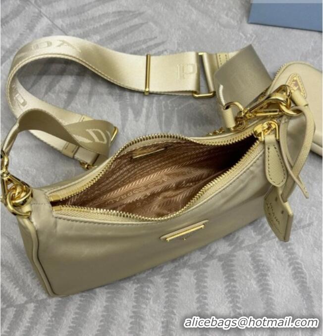 Best Product Prada Re-Edition 2005 Re-Nylon Bag 1BH204 Sand/Gold 2026
