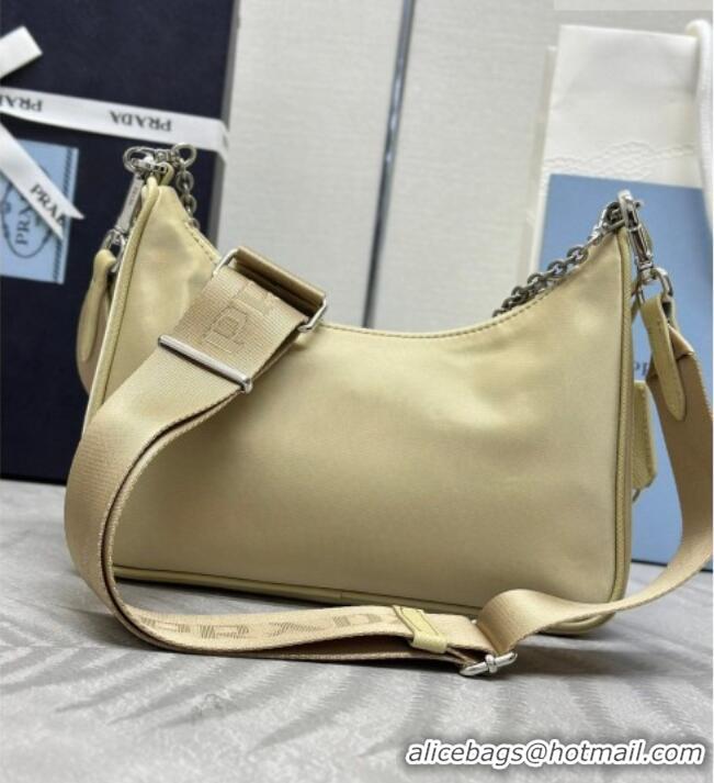 Good Looking Prada Re-Edition 2005 Re-Nylon Bag 1BH204 Sand/Silver 2026