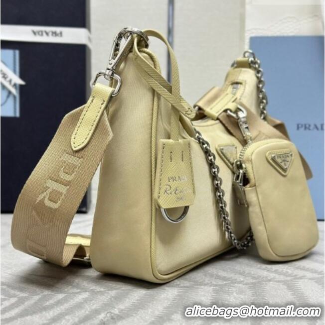Good Looking Prada Re-Edition 2005 Re-Nylon Bag 1BH204 Sand/Silver 2026