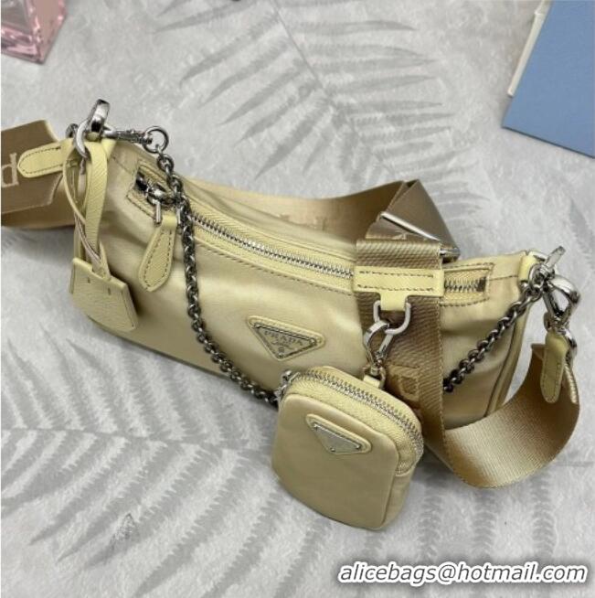 Good Looking Prada Re-Edition 2005 Re-Nylon Bag 1BH204 Sand/Silver 2026