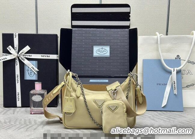 Good Looking Prada Re-Edition 2005 Re-Nylon Bag 1BH204 Sand/Silver 2026
