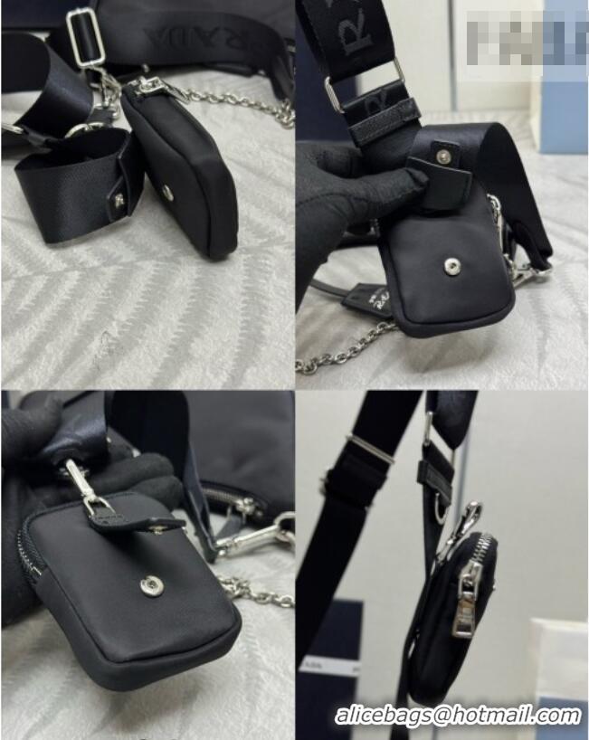 Buy Cheap Prada Re-Edition 2005 Re-Nylon Bag 1BH204 Black/Silver 2026