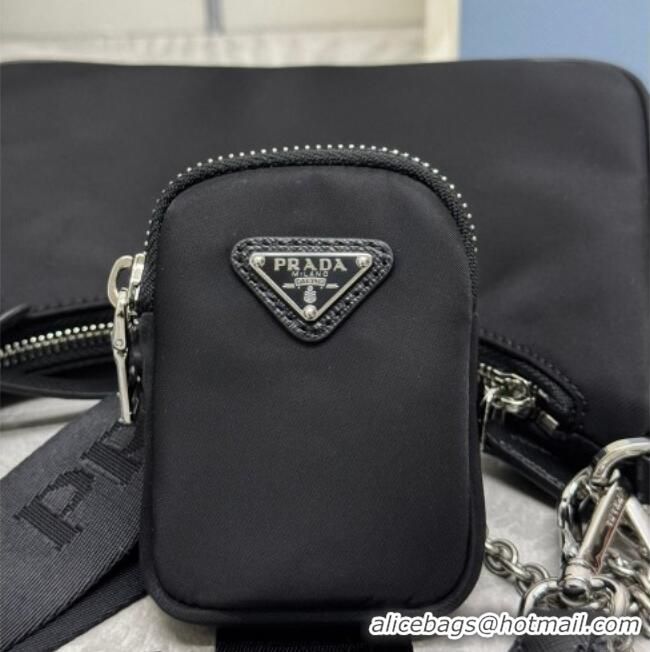 Buy Cheap Prada Re-Edition 2005 Re-Nylon Bag 1BH204 Black/Silver 2026