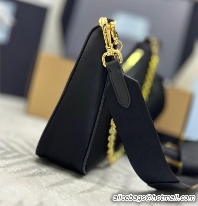 Famous Brand Prada Re-Edition 2005 Re-Nylon Bag 1BH204 Black/Gold 2026