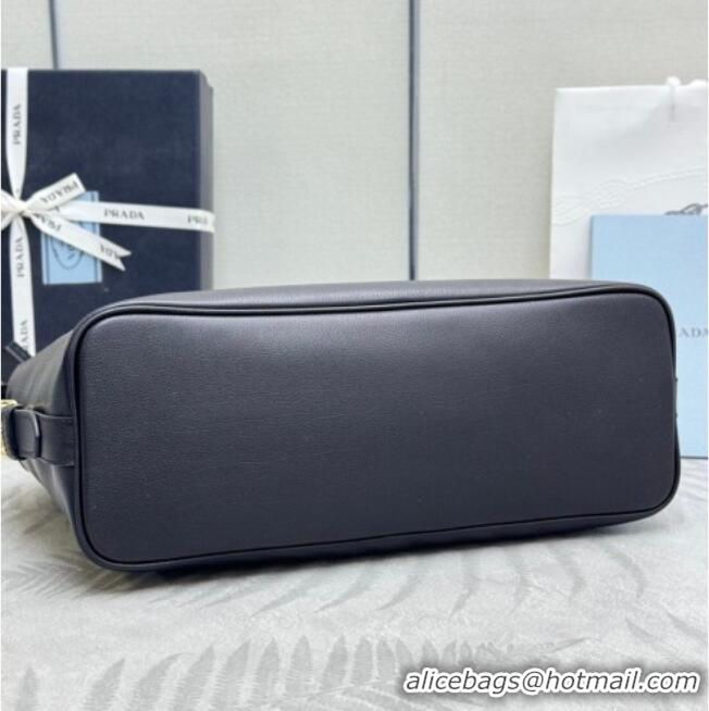 Grade Cheapest Prada Large leather tote bag 1BG600 Black 2026