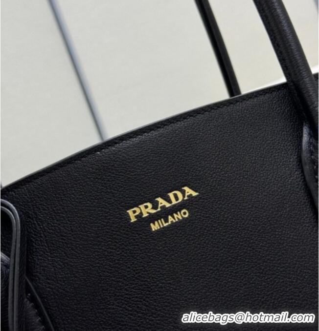Grade Cheapest Prada Large leather tote bag 1BG600 Black 2026