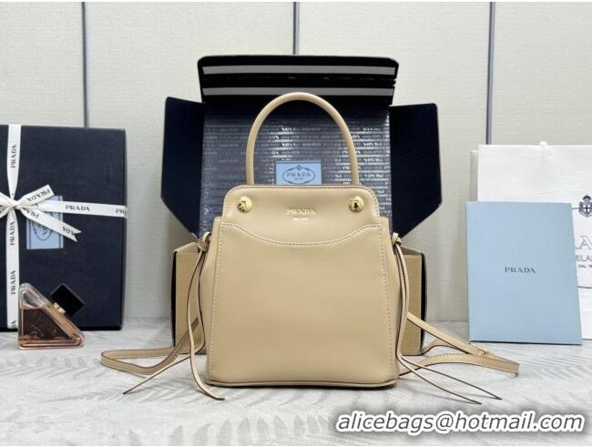 Top Grade Prada Carry mini leather handbag 1BA496 Sand Beige 2026