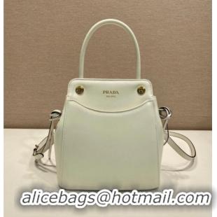 Luxury Classic Prada Carry mini leather handbag 1BA496 White 2026