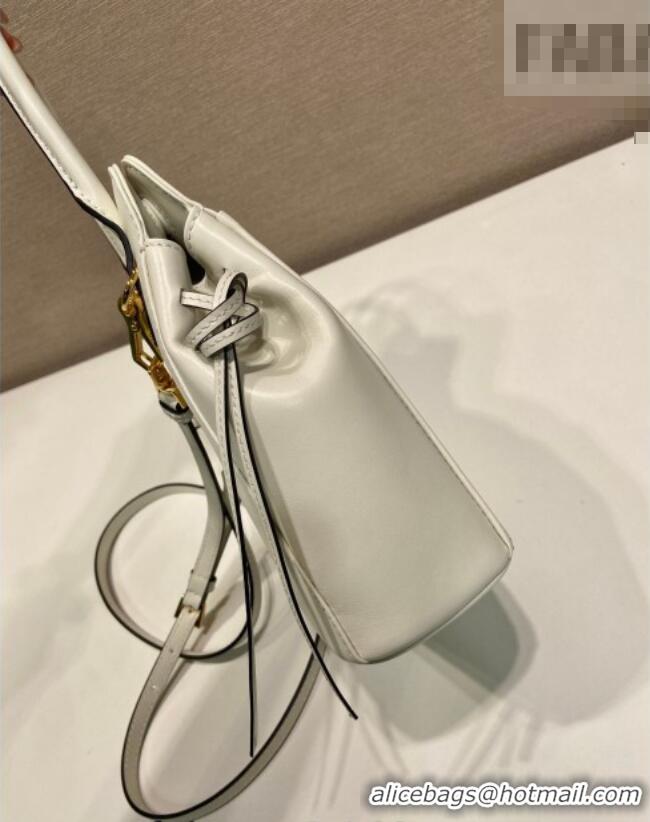 Luxury Classic Prada Carry mini leather handbag 1BA496 White 2026