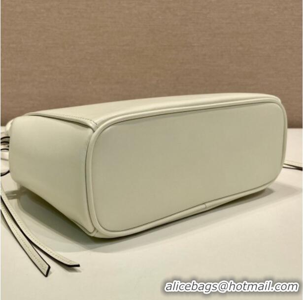 Luxury Classic Prada Carry mini leather handbag 1BA496 White 2026