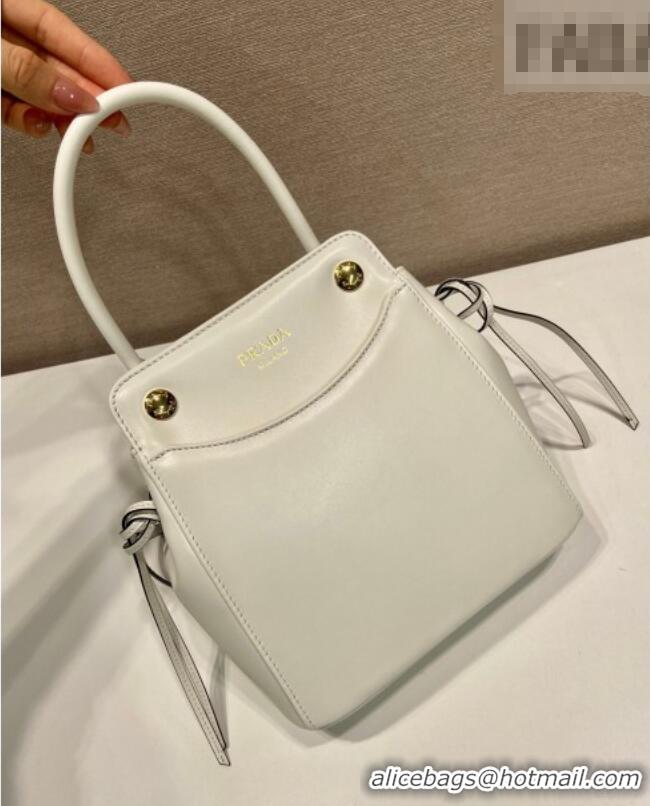 Luxury Classic Prada Carry mini leather handbag 1BA496 White 2026