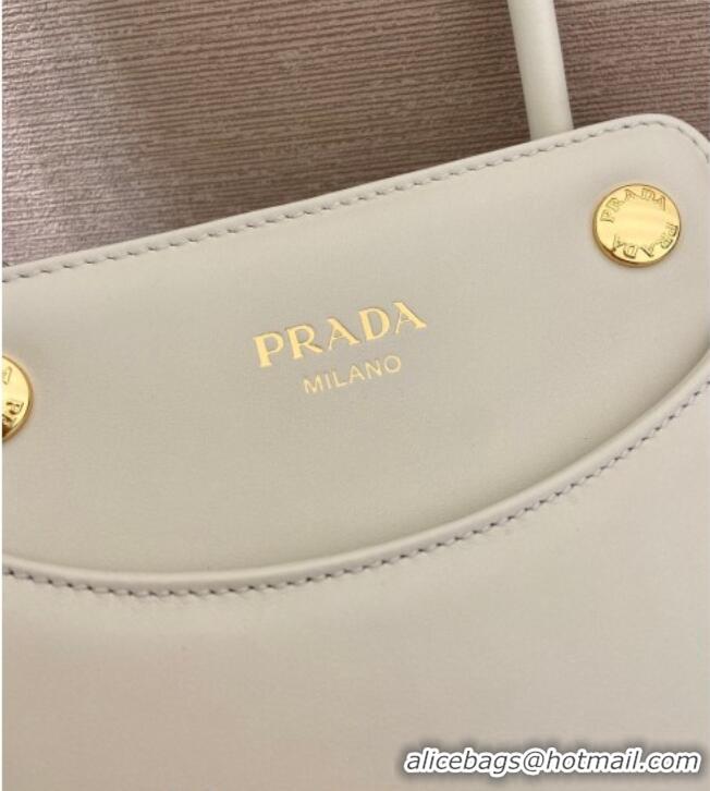 Luxury Classic Prada Carry mini leather handbag 1BA496 White 2026