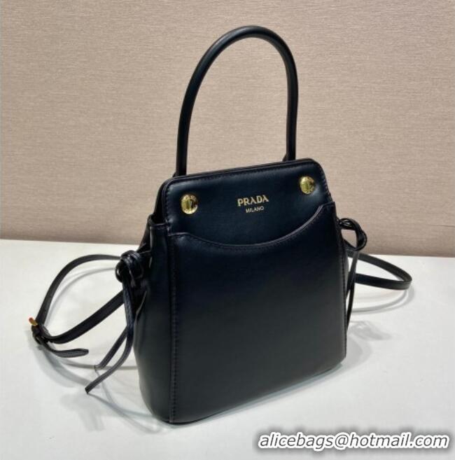 Shop Best Price Prada Carry mini leather handbag 1BA496 Black 2026