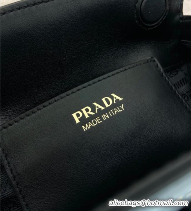 Shop Best Price Prada Carry mini leather handbag 1BA496 Black 2026