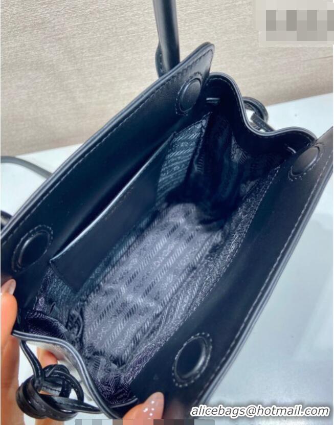 Shop Best Price Prada Carry mini leather handbag 1BA496 Black 2026